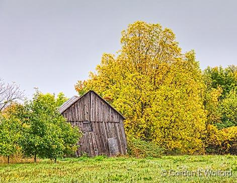 Leaning Barn Of Kilmarnock_28631.jpg - Photographed at Kilmarnock, Ontario, Canada.